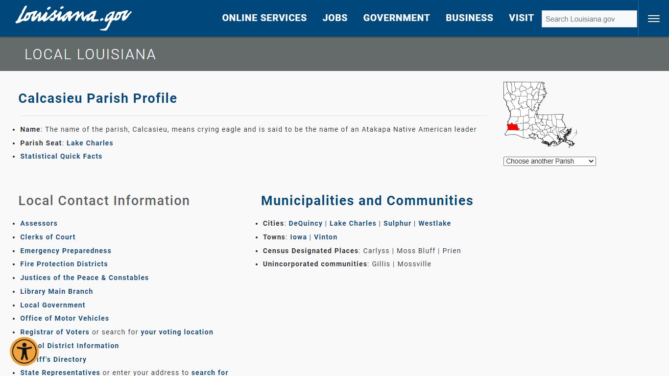 Calcasieu Parish - The official website of Louisiana